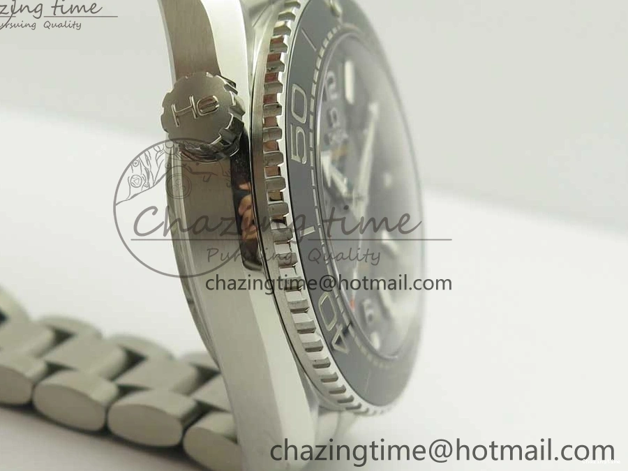 0407 Trendy Planet Ocean 43.5mm SS VSF 1:1 Best Edition Black Ceramic Bezel and Dial on SS Bracelet A8900 Super Clone 7973